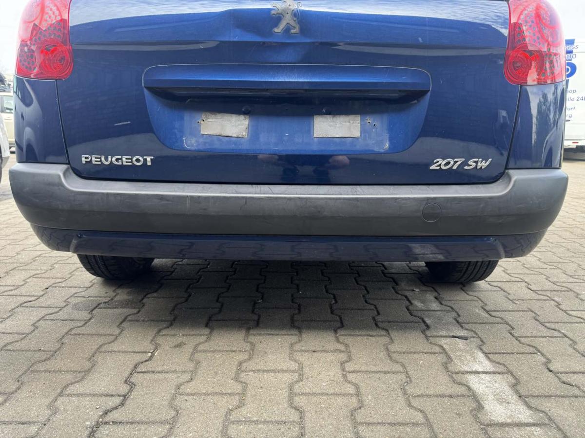 Peugeot 207SW RC original Sto&szlig;stange Stossf&auml;nger hinten KPL Montebello blau Kombi Bj.2009